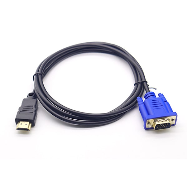 1M HDMI till VGA-kabel Videokabel för TV-datorskärm