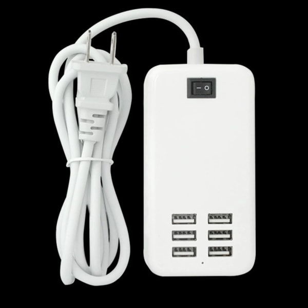 Drivna USB-hubbar, aluminium 6-portar USB-ström med extern