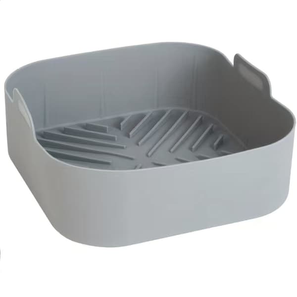 Two Oven Mitts Silicone Air Fryer Silicone Baking Pan Square Microwave Oven Roasted Chicken Mold Square Baking Tray