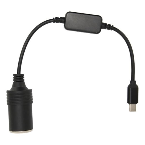 5V USB-C hane till 12V bilcigarettändare hona uttag Adapter Cigarettändare hona uttag Adapterkabel