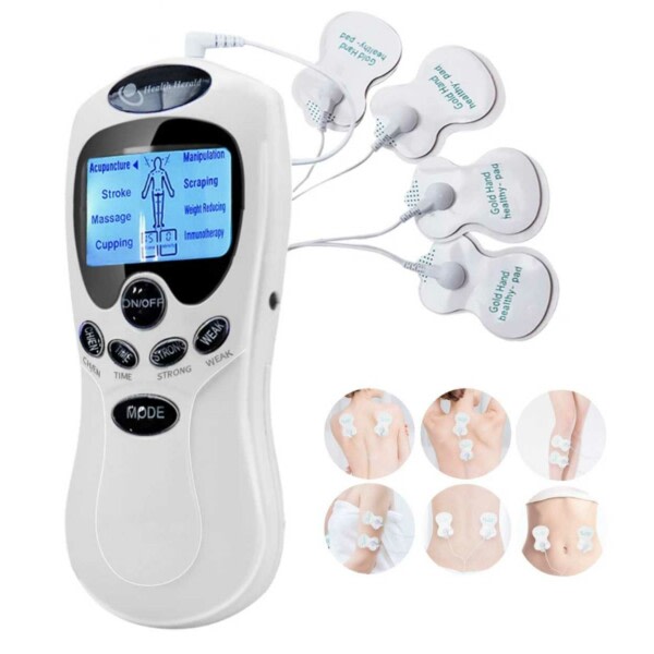 EMS Tens Massage Stela Muskler Elektronisk Muskelstimulator vit