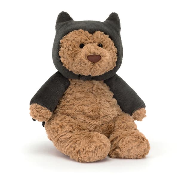 Jellycat Bartholomew Bear Plush, 28 cm Soft Cuddly Classic Gift for Kids Bat Bear