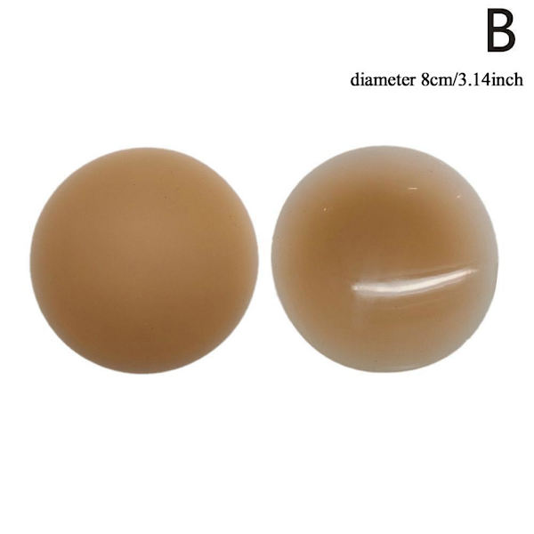 Stort Sticky Nippleless Cover Bröst Dam Light coffee 1 pair