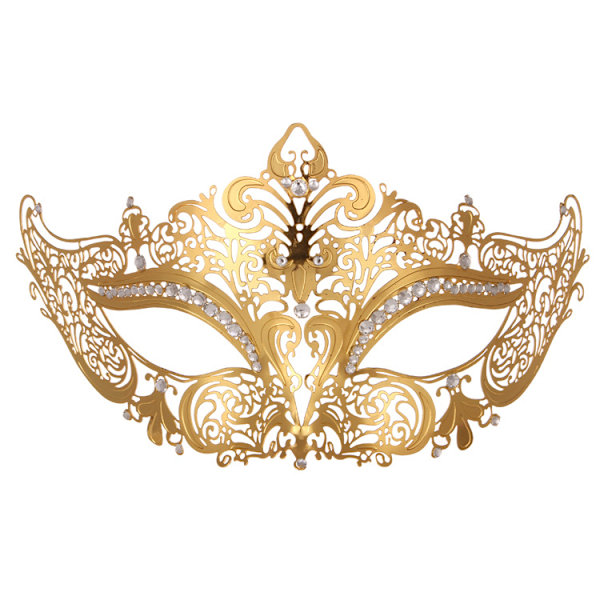 Metall diamant ihålig mask järnmask maskerad rekvisita (typ B) golden