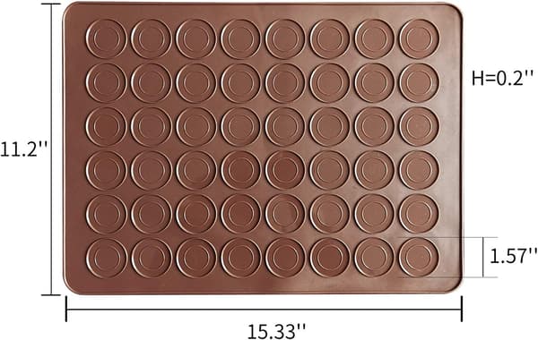 2 st Silikonbakningsmattor för macarons, Non-Stick bakningsmattor
