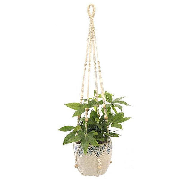 Makraméampel - Växthängare - 90 cm