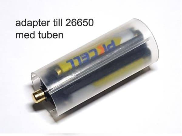 2 st batteriadapter 3xAAA blir 1x18650 eller 1x26650