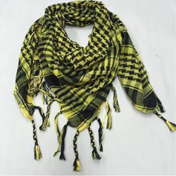 Jul Arab Shemagh Keffiyeh Militär Taktisk Palestina Halsduk Sjal Kafiya Wrap HG Yellow