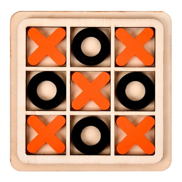 Tic Tac Toe-spel i Trä - Osorterade Färger