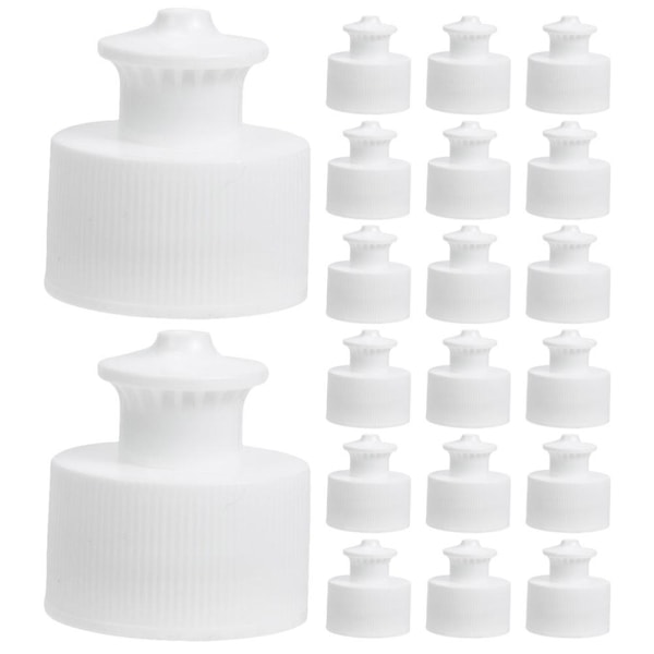 24 st Tryck- och dragersättningslock Återanvändbara sportflasklock Flasklock Vattenflasklock 24MM Bottleneck