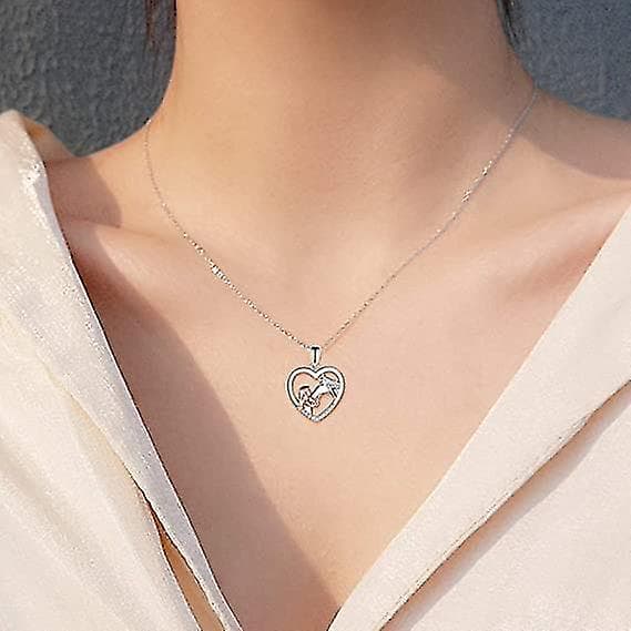 Flickor och hästar Halsband Tjejer Sterling Silver Smycken Presenter