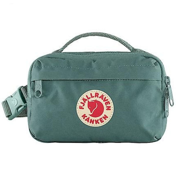 Ryggsäck med hög kapacitet Casual Ryggsäck Student Vattentät Canvas Resor Liten midjeväska Frost green