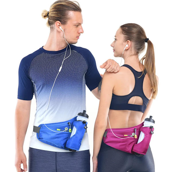 Sportväska Löpbälte Fanny Pack Fanny Pack med vattenflaskhållare för män Kvinnor Löpning Cykling Vandring Promenader