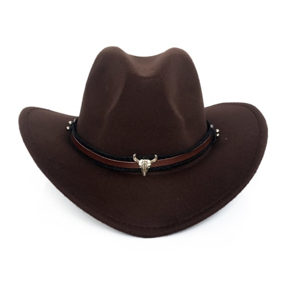 Västerländsk Cowboy Höghatt Filt Hatt Brun
