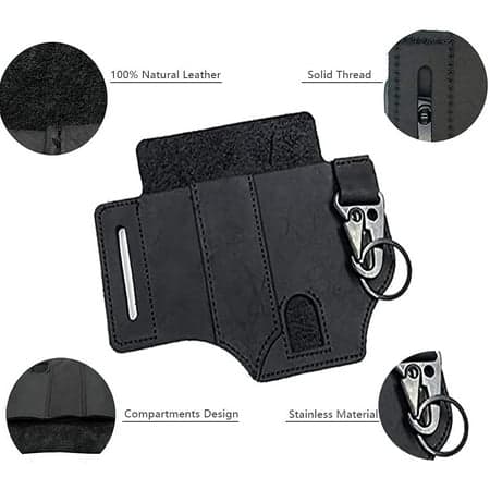 Multifunktionellt hölster, 3-ficks organizer leather