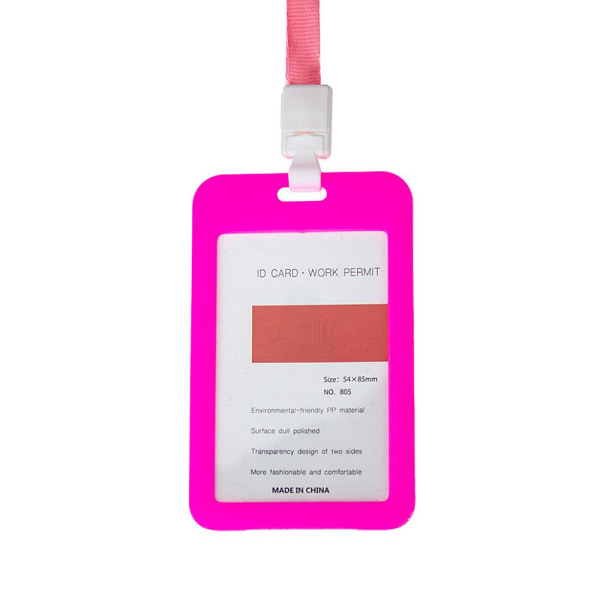 ID-hållare Korthållare Passerkort / ID-kort m rem - Flera färger pink