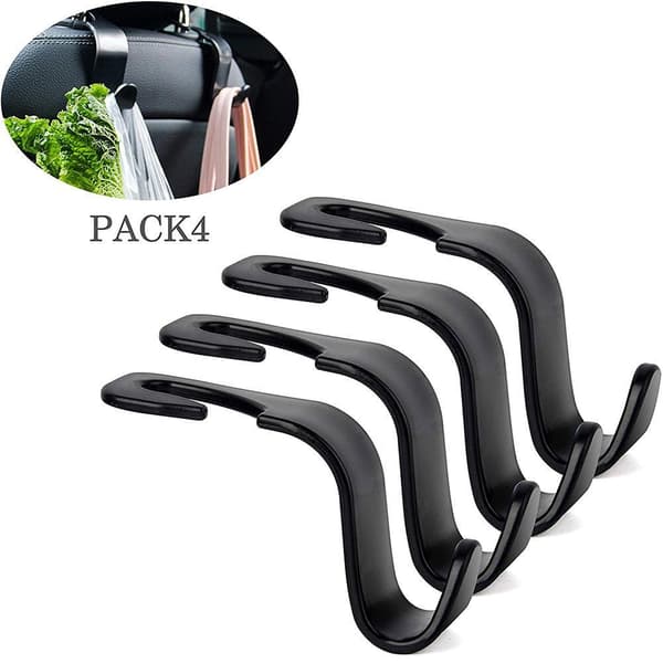 2/4/6/8 st Bil Baksäte Nackstöd Hängare Förvaringskrokar För Varor blackA 1pc 2pcs