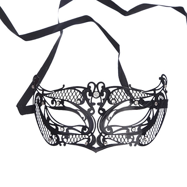 Maskeradmask för kvinnor med glittrande strass, venetiansk fest, bal