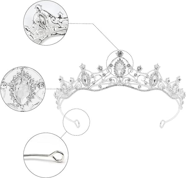 Kristallkrona Tiara, Tiara med strasskam för brudtävling
