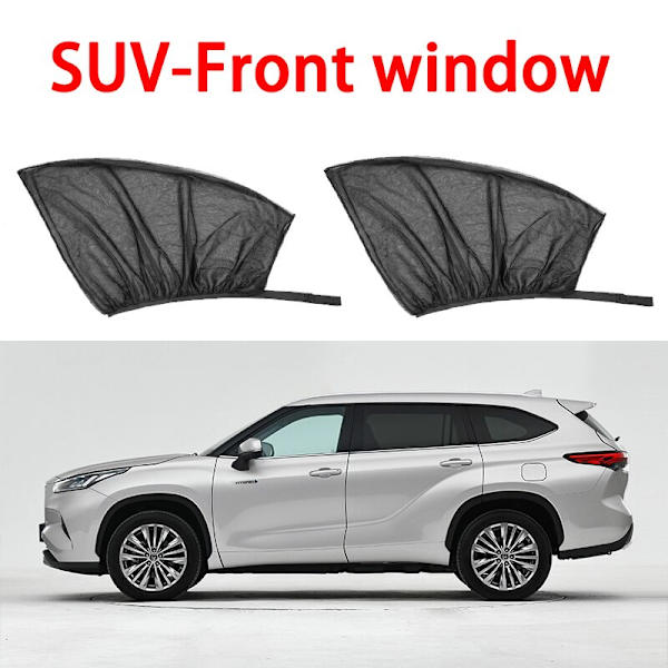2 st Solskydd för bil - Stylingtillbehör, UV-skydd, Sidofönster, Solskyddsnät, Solvisir, Fönsterfilm SUV universal front window