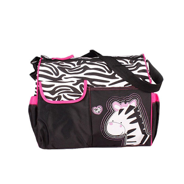 Mammaväska Skötväska Multifunktionell Tecknad Mamma-Handväska med Stor Kapacitet Zebra