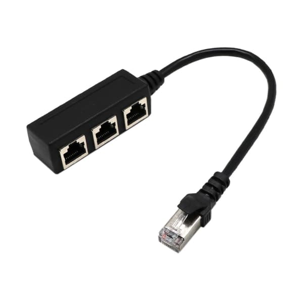 RJ45 Nätverksadapter 1 till 3-portars Ethernet