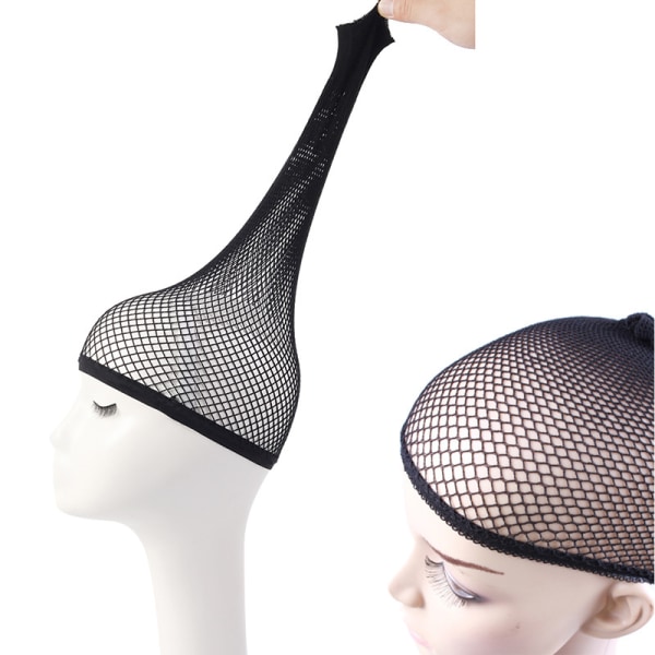 Mesh Perukmössa för Långt Hår Peruknät för Kvinnor 5 Pack Svart