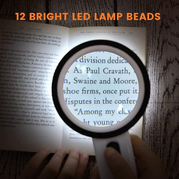 30x HD LED Förstoringsglas med 12 LED-lampor