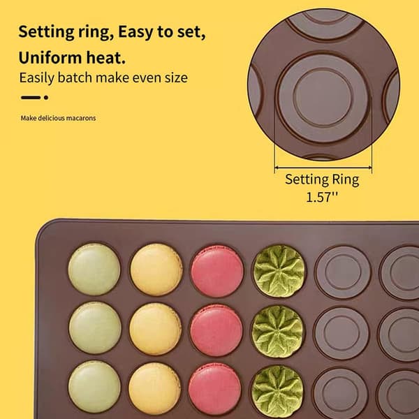 2 st Silikonbakningsmattor för macarons, Non-Stick bakningsmattor