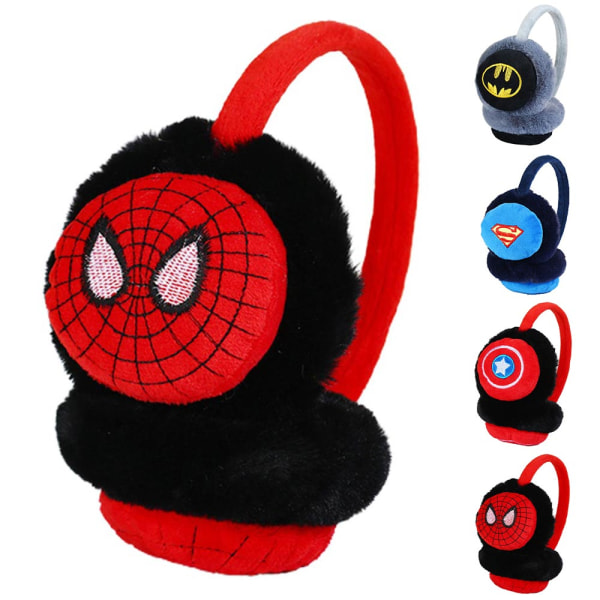 Barn Pojkar Tjej Superhjälte öronkåpor Mjuk Varm Vinter Öron Varm närvarande Spiderman