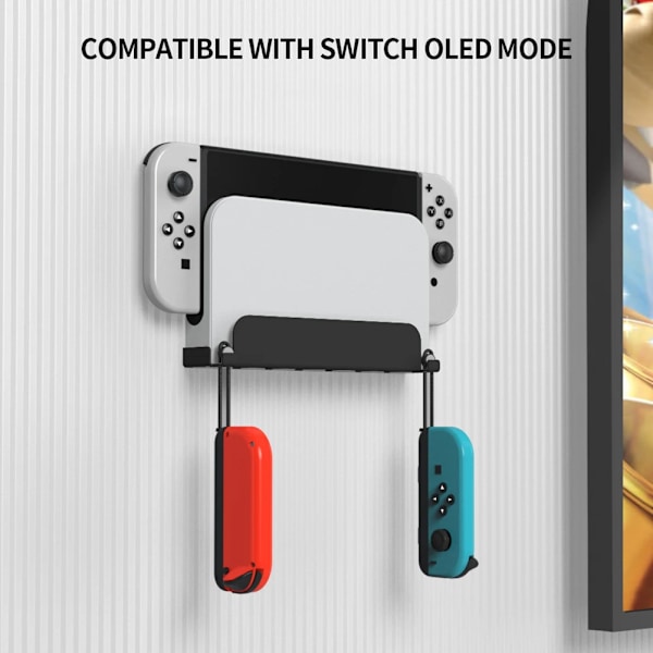 Väggmonterad hållare för Nintendo Switch/OLED-konsol