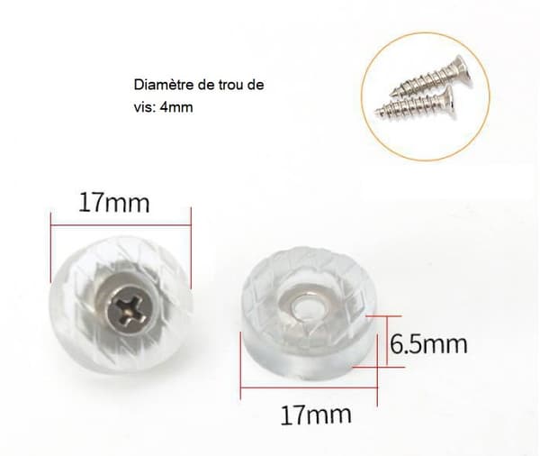 20-pack Φ18 mm runda halkfria gummifötter för möbler, stolar, soffor