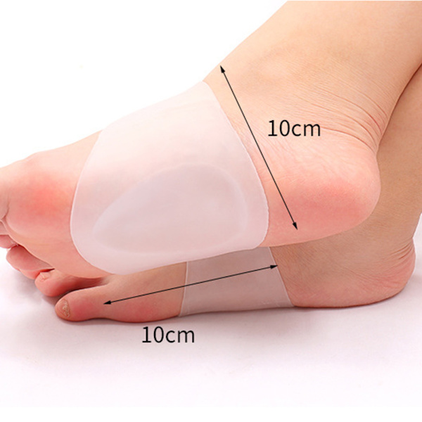 Par Silikon Gel Plattfotsbandage Fotvalvsstöd Innersulor
