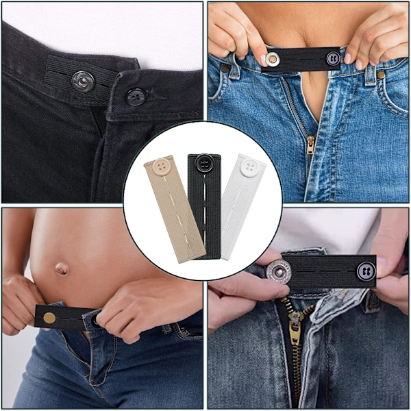 3-pack Elastisk midjeförlängare