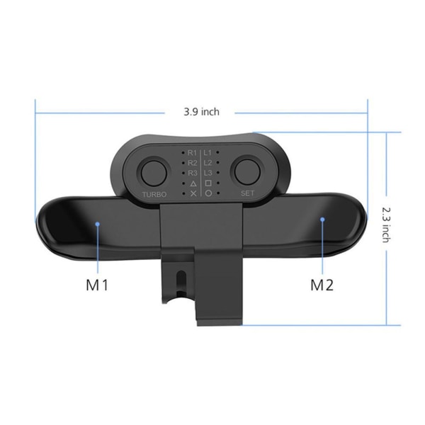 PS4-kontroll Bakåtknappfäste för Dualshock4-paddlar Rea