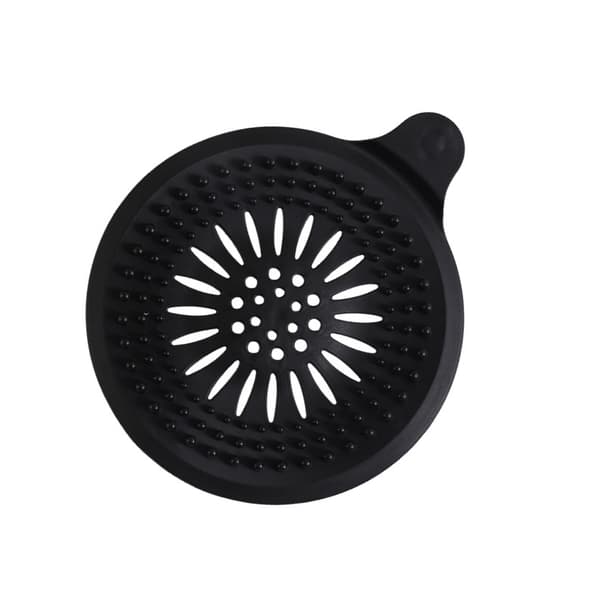 2-pack silikonavloppshårfångare, duschavloppsskydd för badrum Black