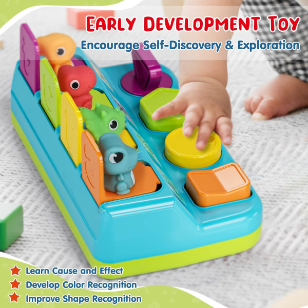 Lehoo Castle Pop Up Toy, Baby Pop Up Leksaker för småbarn 1-3, pedagogiska baby 12-18 månader, Baby för 1 åring