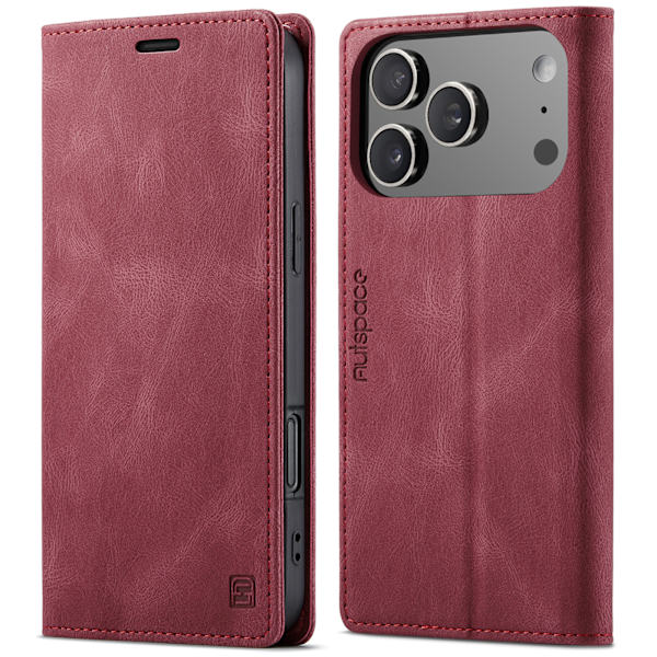 Flip Läderfodral för iPhone 17/iPhone 17 Pro/iPhone 17 Promax iPhone 17 Pro