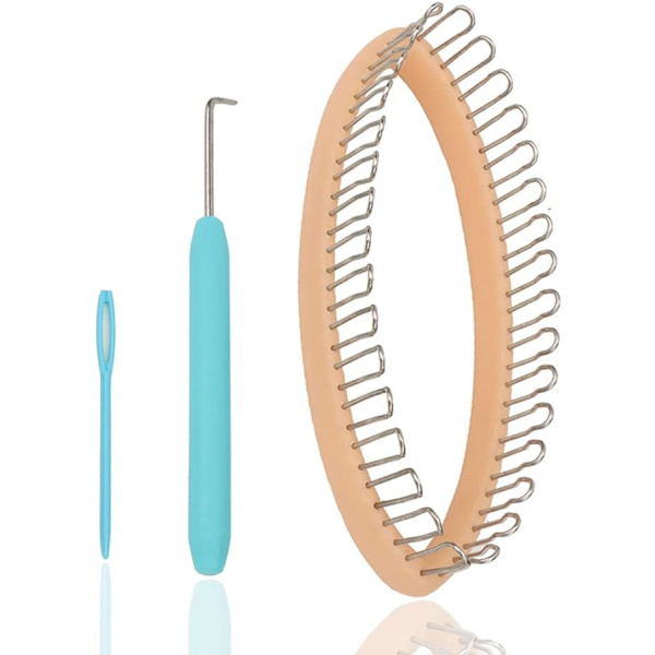 Stickvävstolar Set, Plast Oval Lång Stickning Looms Hatt Maker Craft Tools Kit