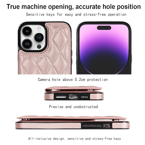 Plånbok Dubbelknäppt Liten Doftande Vind Kort Flip Läderfodral För iPhone 15 Pro Max Plus iPhone15Plus