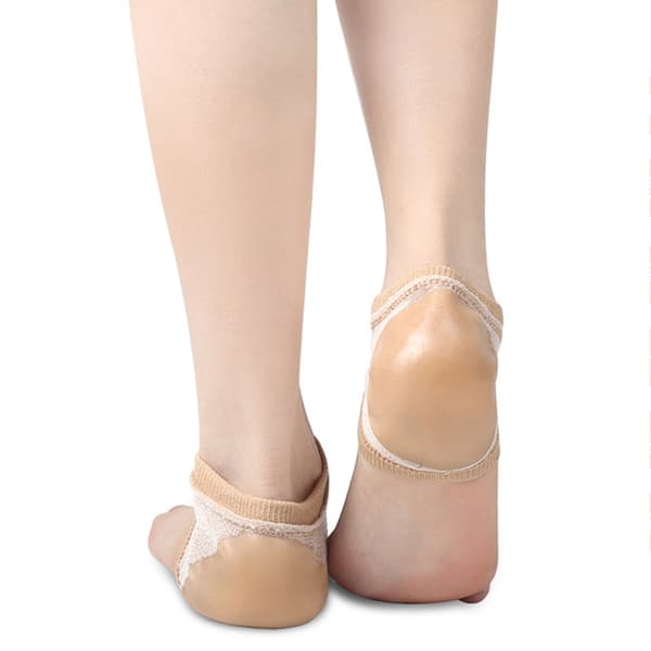 Gel Silicone Heel Protector Sleeve Heel Pads Heel Cups Beige