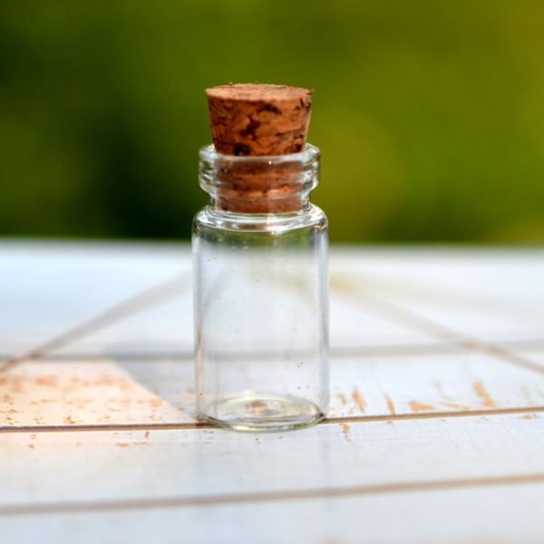 10 st/ set Mini Användbara små korkproppsglasflaskor Flaskor Forts