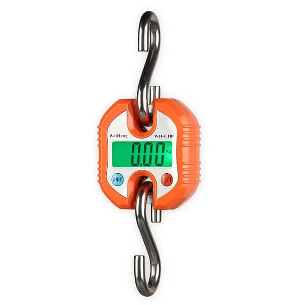 Bärbar Professionell Digital Kranvåg 150 kg yellow