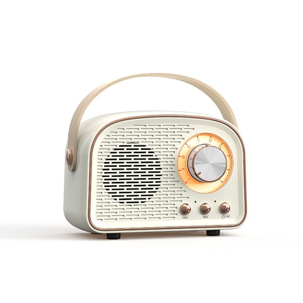 Mini Radio Bluetooth Högtalare ROSA white