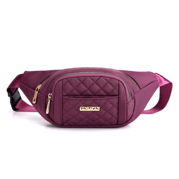 Elegant bröstväska för kvinnor Midjeväska Nylon axelväska Purple