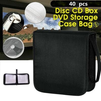 40 Fodral CD/DVD Ray Disc Bärväska Hållare Skydd Plånbok Väska Förvaring UK