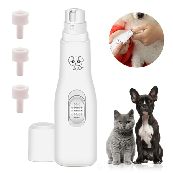 Elektriska nagelklippare för hundar för nagelklippare för hundar Batteridrivna ganska katter smärtfria tassar Trimning av husdjursnageltrimmerverktyg