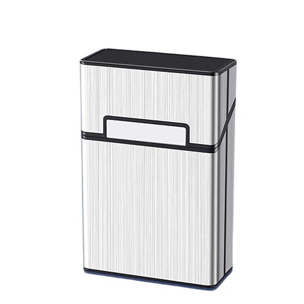 Metal Cigarette Case for 20 Regular Cigarettes - Magnetic Closure, Moisture-Proof, Pressure-Resistant and Shockproof Silver