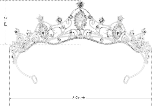 Kristallkrona Tiara, Tiara med strasskam för brudtävling