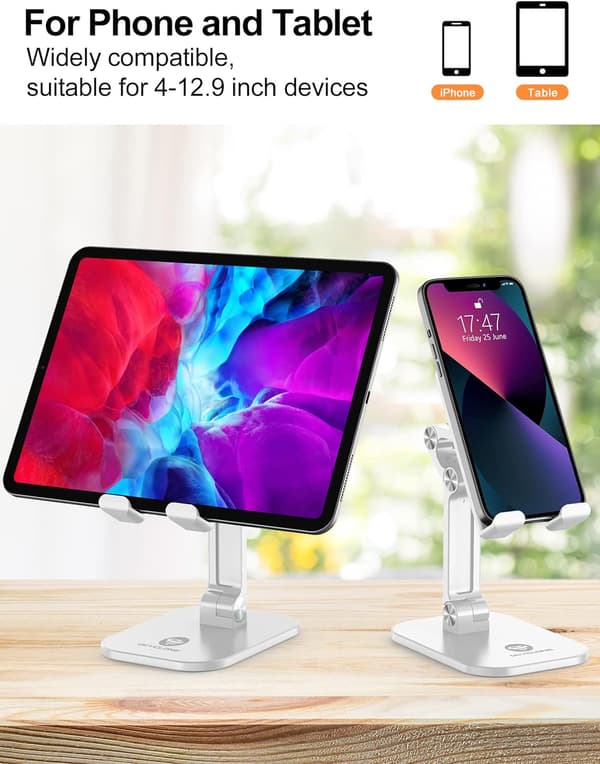 Mobiltelefonställ, iPad-ställ, höjd- och vinkeljusterbart skrivbordsställ